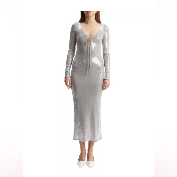 Bardot Women's Verona Low-Back Sequin Maxi Dress - Picture 1 of 3